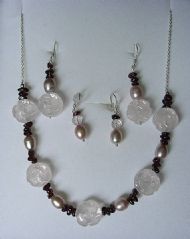 Rose Quartz & Pearl Set
